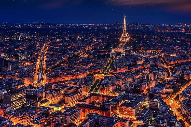 Paris, France at Night